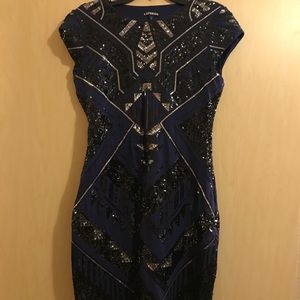 Express Gatsby themed sequin dress